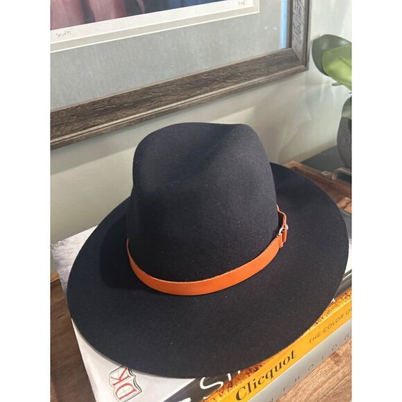 Rag & Bone Finley Packable Fedora Black Womens Size Small